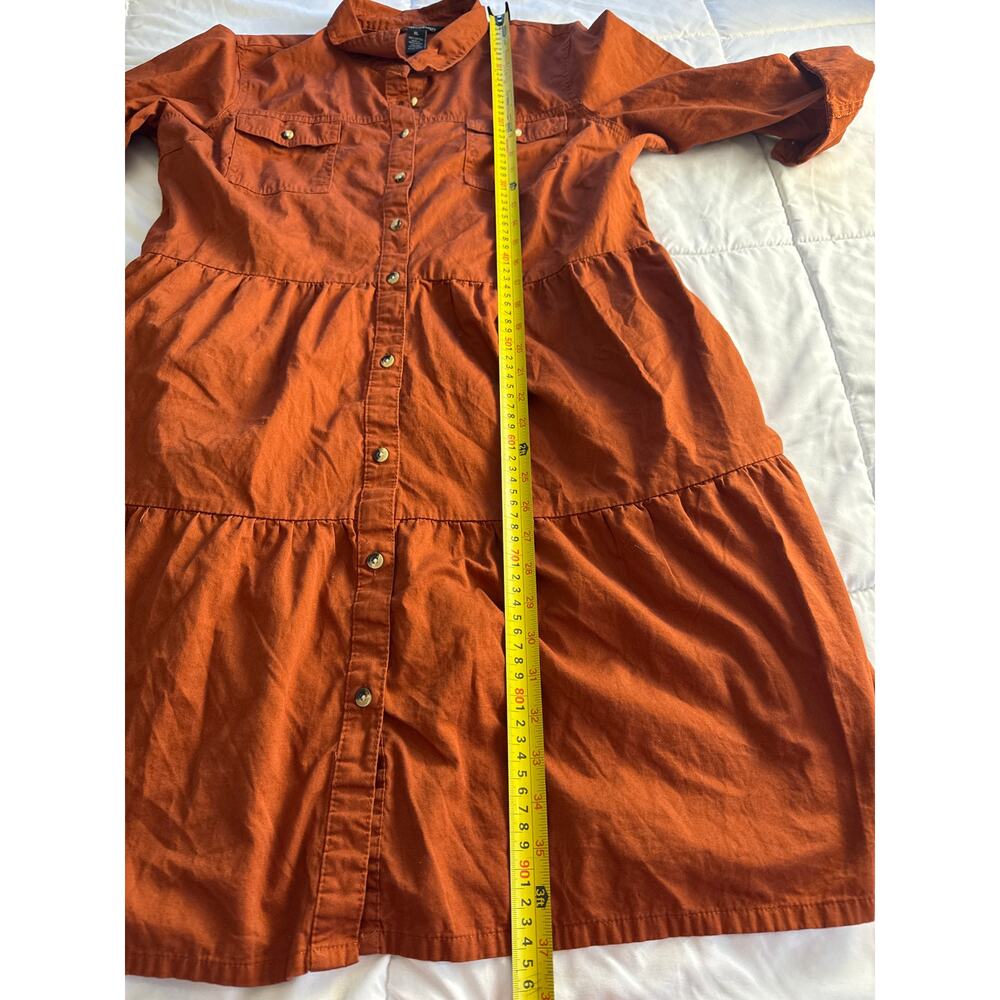 Millenium Women’s Rust Orange Button Down Tunic D… - image 3